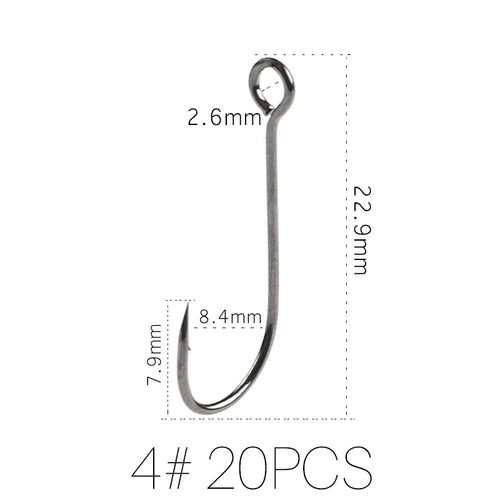 Supercontinent Barb Hook Fishing hook big ring Carbon Steel Single