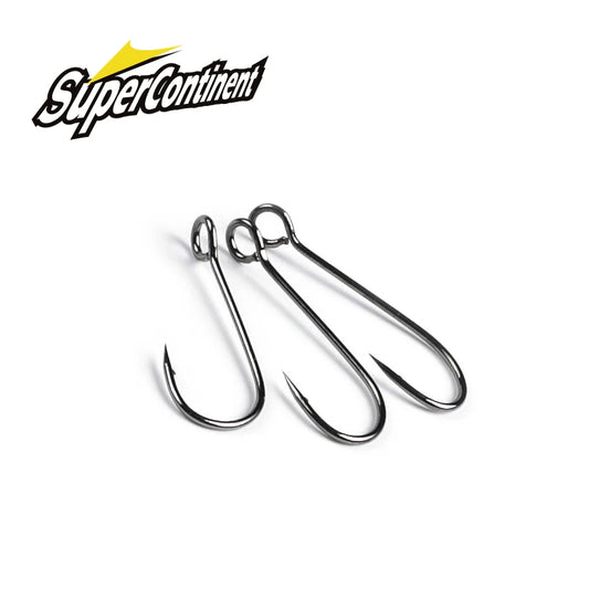 Supercontinent Barb Hook Fishing hook big ring Carbon Steel Single