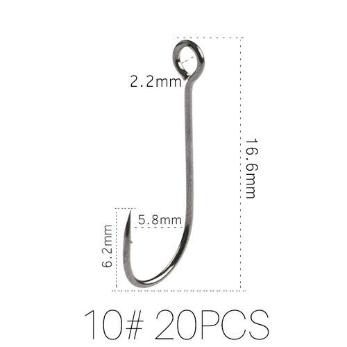 Supercontinent Barb Hook Fishing hook big ring Carbon Steel Single