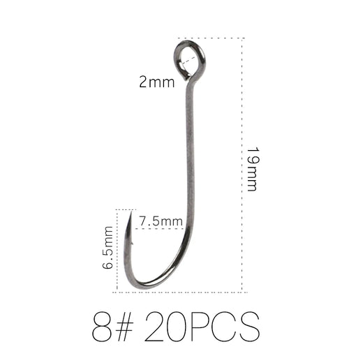 Supercontinent Barb Hook Fishing hook big ring Carbon Steel Single