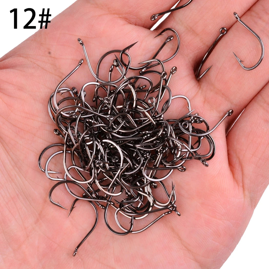 100PCS/Box Fishing Hook Jig Head Fishing Hooks Freshwater Fishhook