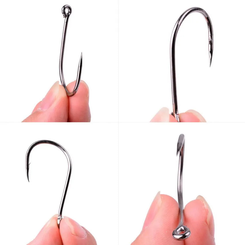 Aorace 100pcs/Box Fishing Hooks Iseama Circle Carp Eyed Fishing Hook