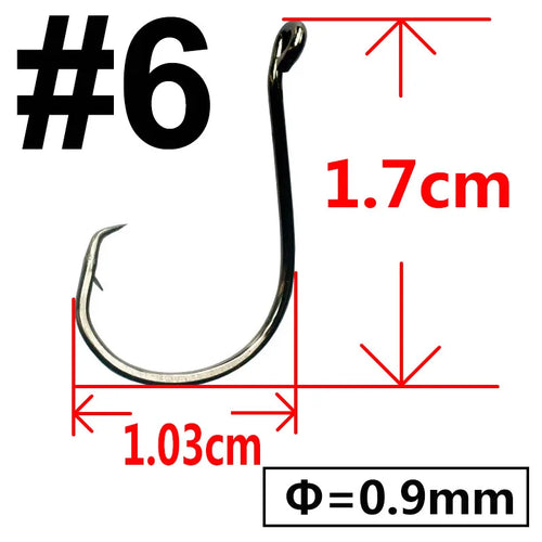 100 pcs Octopus Offset Sport Circle Fishing Hook Carp Fishhook Jig Big