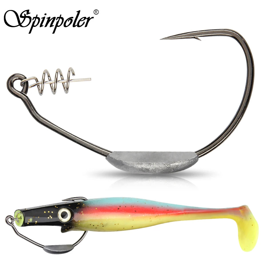 Spinpoler Raptor Weighted Swimbait Hook With Centering Pin 5/0 7/0