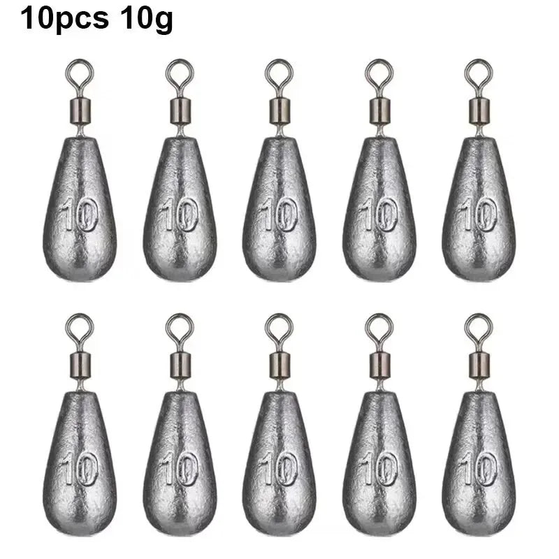 Quick Release Fishing Weight Sinker 10Pcs10g Soft Bait Sinker Bass