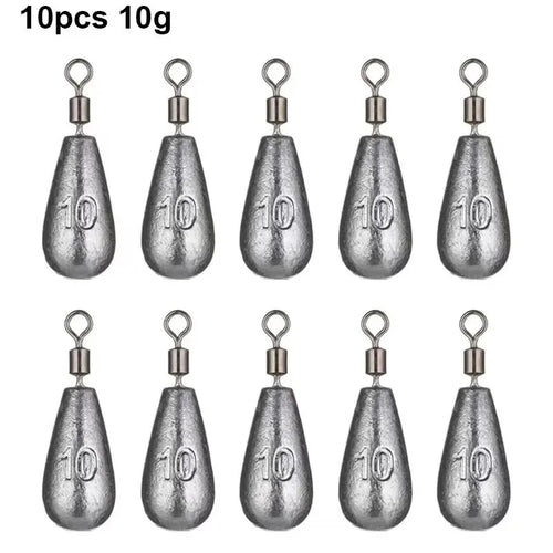 Quick Release Fishing Weight Sinker 10Pcs10g Soft Bait Sinker Bass