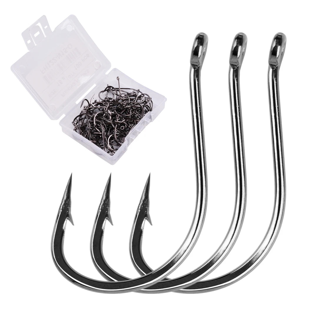 100PCS/Box Fishing Hook Jig Head Fishing Hooks Freshwater Fishhook