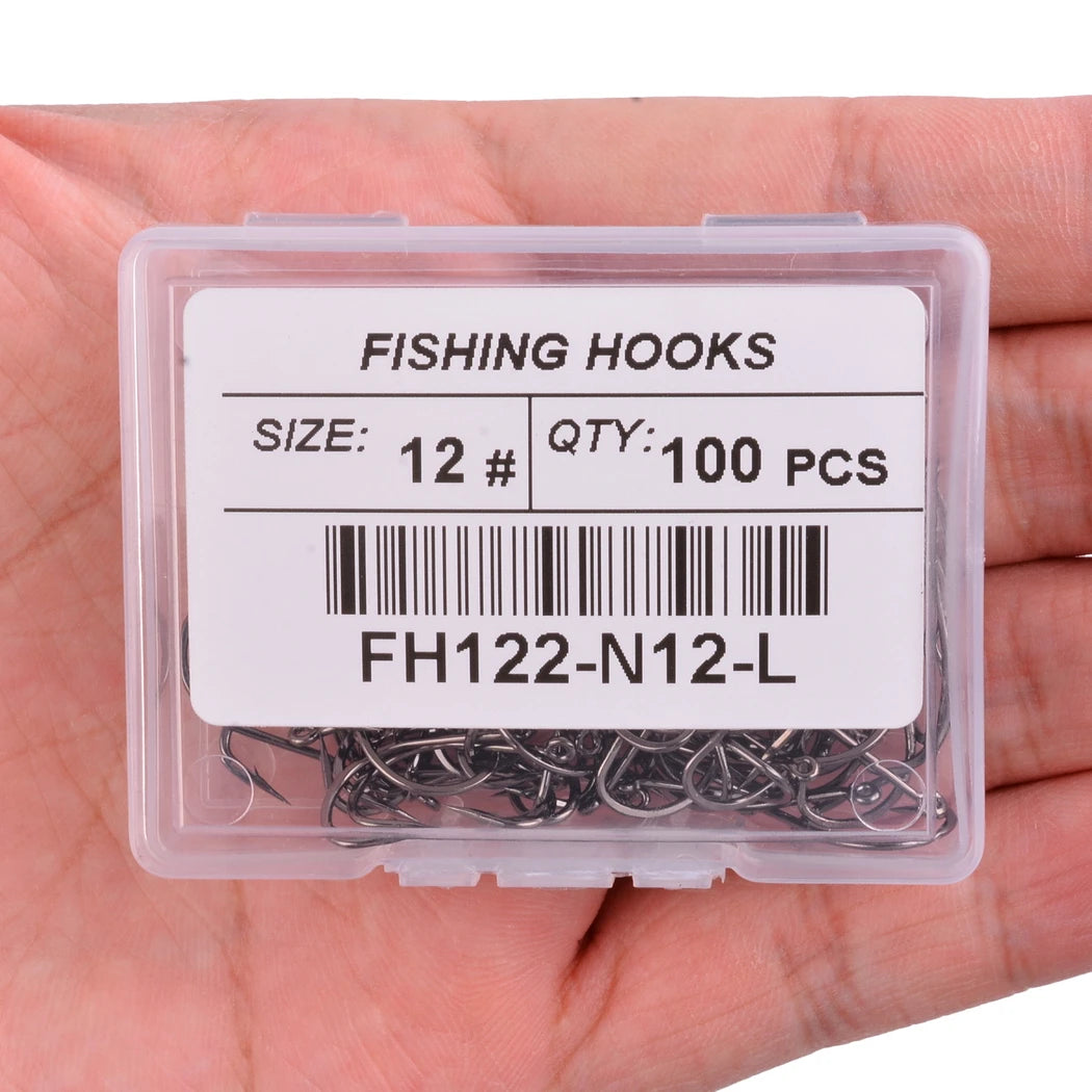 100PCS/Box Fishing Hook Jig Head Fishing Hooks Freshwater Fishhook