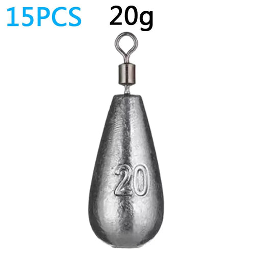 Drop Shot 15PCS/Lot Fishing Weight Sinker 3.5g 5g 7g 10g 14g 20g Tube