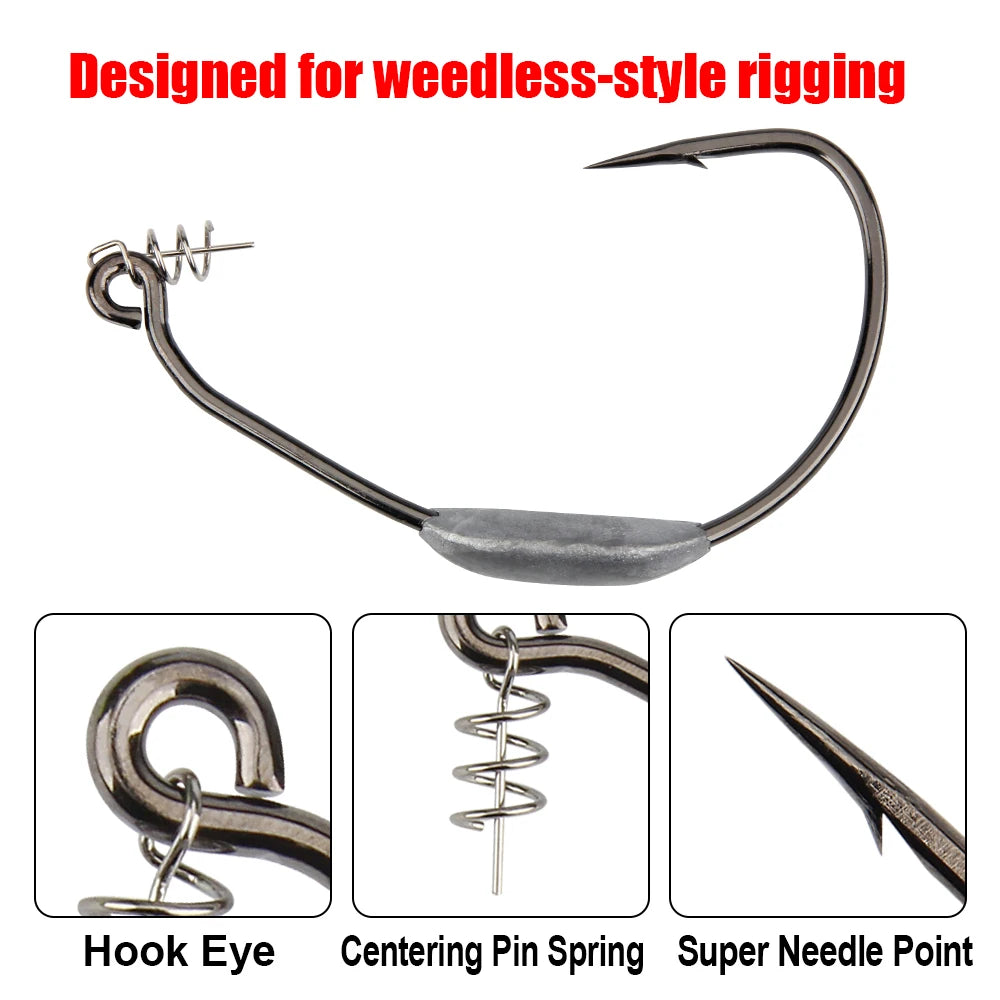 Spinpoler Raptor Weighted Swimbait Hook With Centering Pin 5/0 7/0