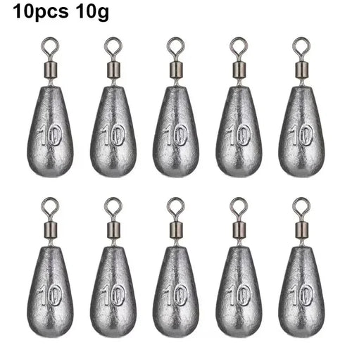 Quick Release Fishing Weight Sinker 10Pcs10g Soft Bait Sinker Bass