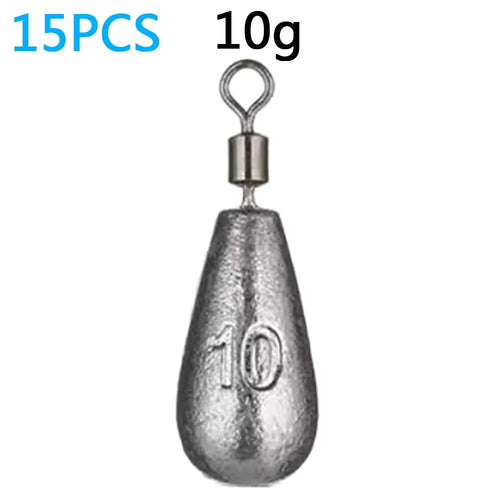 Drop Shot 15PCS/Lot Fishing Weight Sinker 3.5g 5g 7g 10g 14g 20g Tube