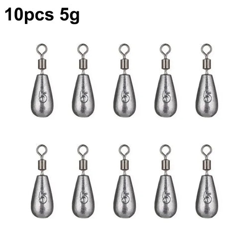 Quick Release Fishing Weight Sinker 10Pcs10g Soft Bait Sinker Bass