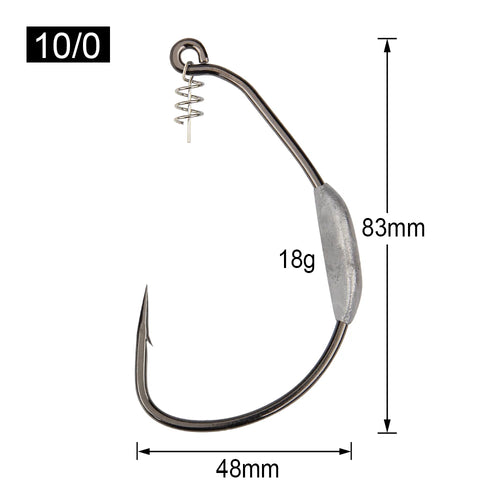 Spinpoler Raptor Weighted Swimbait Hook With Centering Pin 5/0 7/0