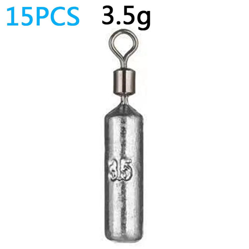 Fishing Weight 15PCS/Lot Sinker Mold 3.5g 5g 7g 10g 14g 20g Tube