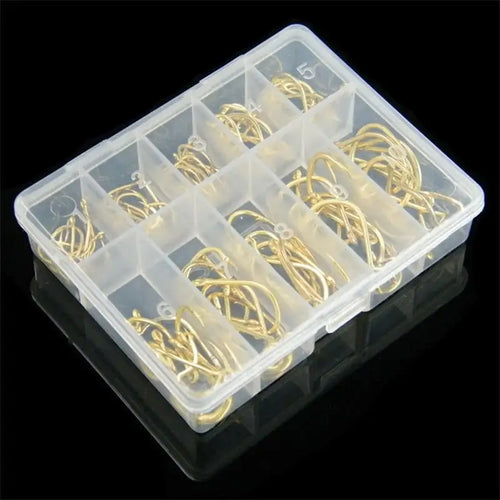 100pcs/box Fishhooks 3#-12# High Carbon Steel Barbed In Fly Fishing