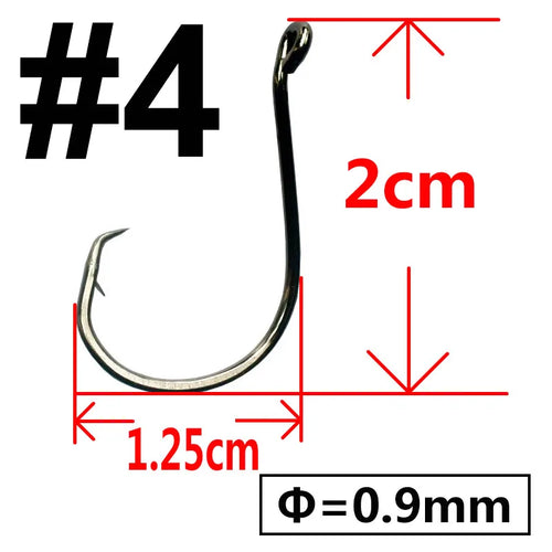 100 pcs Octopus Offset Sport Circle Fishing Hook Carp Fishhook Jig Big