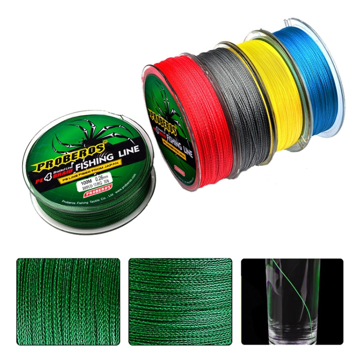 2 PCS PROBEROS 4 Edited 100M Strong Horse Fish Line, Line number: 1.5