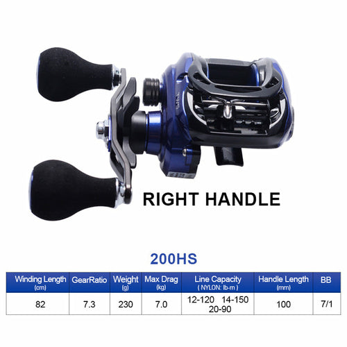 Fishing Baitcasting Reels 200HS/200HSL SV SpoolSaltwater Fishing Low