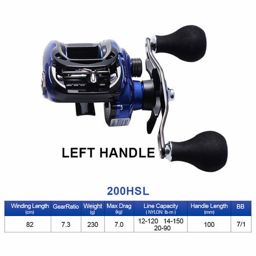 Fishing Baitcasting Reels 200HS/200HSL SV SpoolSaltwater Fishing Low